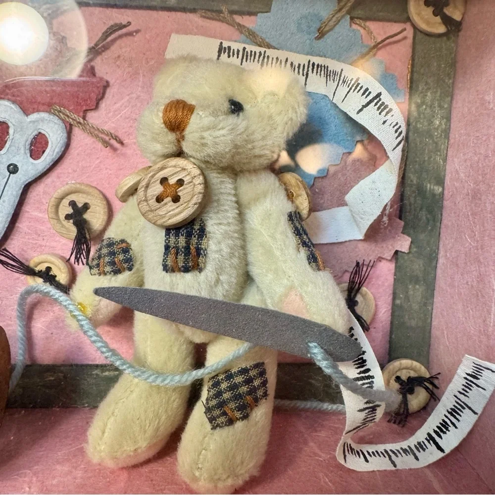 Teddy Bear shadow box. Vintage 2002 limited edition shadow box